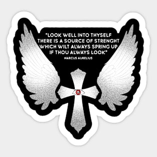 Stoic Quote by Marcus Aurelius Sticker